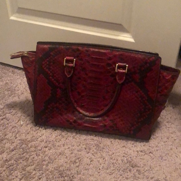 Michael Kors Collection Red Python Skin Leather - Picture 3 of 5